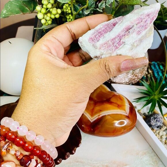 Natural Raw Pink Brazilian Tourmaline Crystal 225 grams